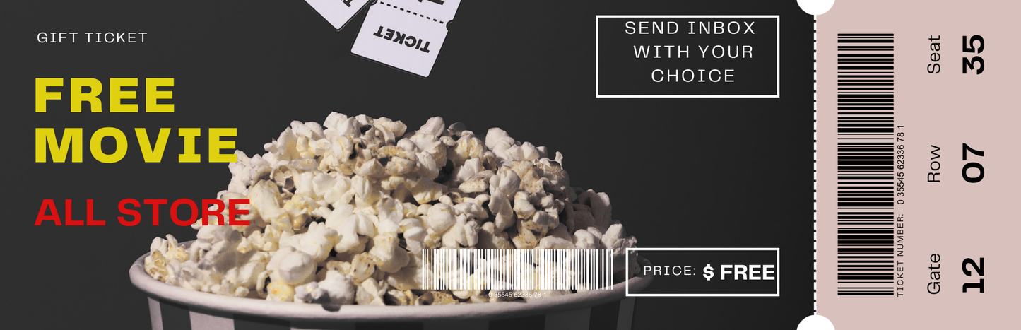 FREE MOVIE INCLUDED ALL STORE
