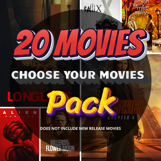 CHOOSE YOUR MOVIES 20 MOVIES PACK ⚡🔥 70 % OFF