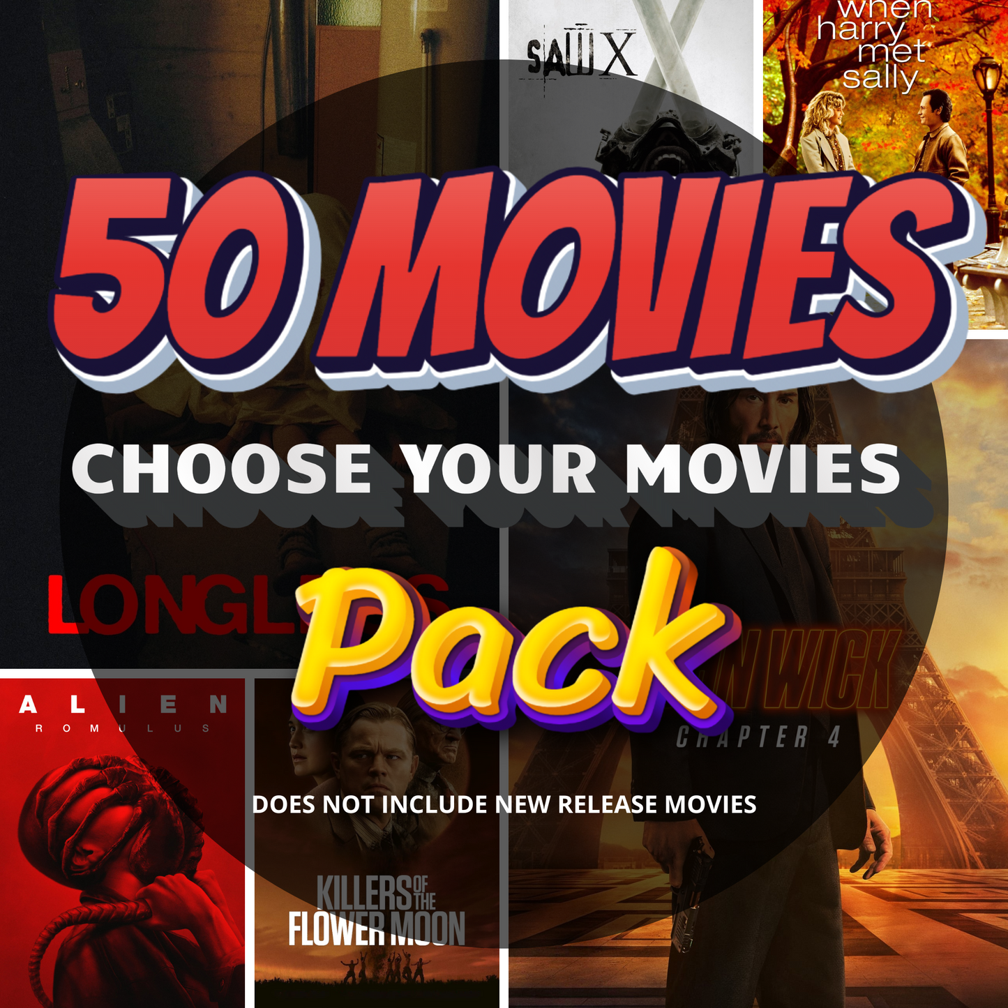 CHOOSE YOUR MOVIES 50 MOVIES PACK ⚡🔥 80 % OFF